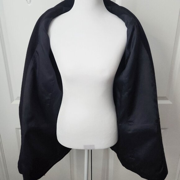 Vintage Savannah Ladies 12 Single Gold Button 100% Wool Navy Blue Blazer Jacket - Picture 6 of 13